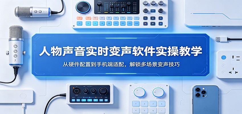 人物声音实时变声软件实操教学：从硬件配置到手机端适配，解锁多场景变声技巧-课程网