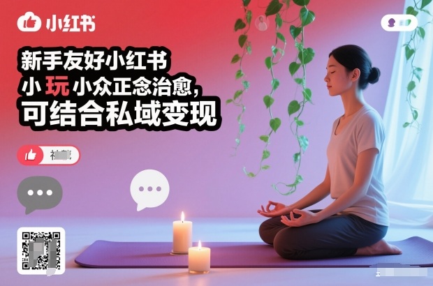 新手友好小红书小众正念治愈，玩法简单，可结合私域变现-课程网