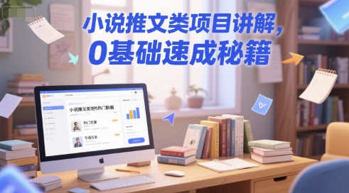 小说推文类项目讲解，0 基础速成秘籍-课程网