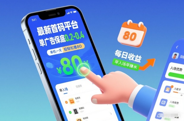 最新首码平台，单广告保底0.2-0.4，单机一天轻松撸80，早入场早賺米【揭秘】-课程网