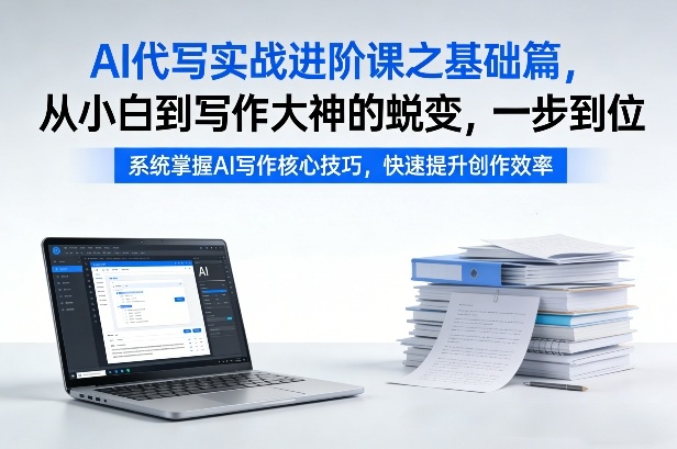 AI代写实战进阶课之基础篇，从小白到写作大神的蜕变，一步到位【揭秘】-课程网