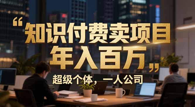 从0到年入百万：超级个体实战心得公开，个人IP×精准引流×成交系统全拆解-课程网