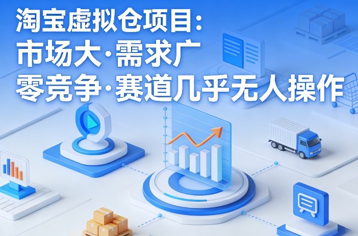 淘宝虚拟仓项目，市场大，需求广，零竞争，赛道几乎没人操作（更新0410）-课程网
