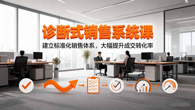 诊断式销售系统课，建立标准化销售体系，大幅提升成交转化率-课程网