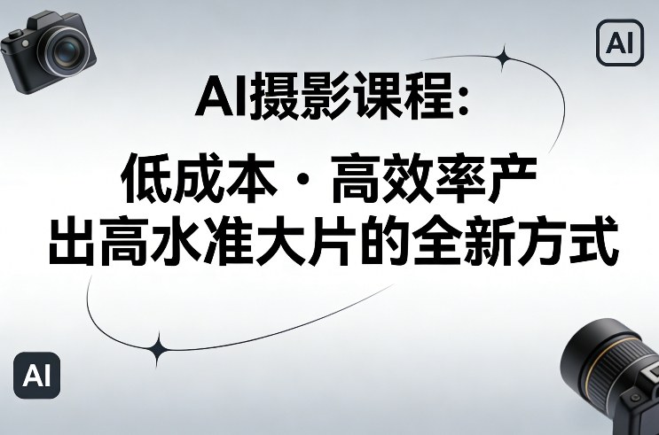 AI摄影课程，低成本高效率产出高水准大片的全新方式-课程网
