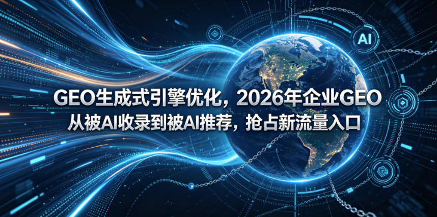 GEO生成式引擎优化，2026年企业GEO从被AI收录到被AI推荐，抢占新流量入口-课程网