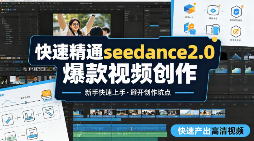快速精通seedance2.0爆款视频创作，快速产出高清视频，避开大量创作坑点，新手也能快速上手-课程网