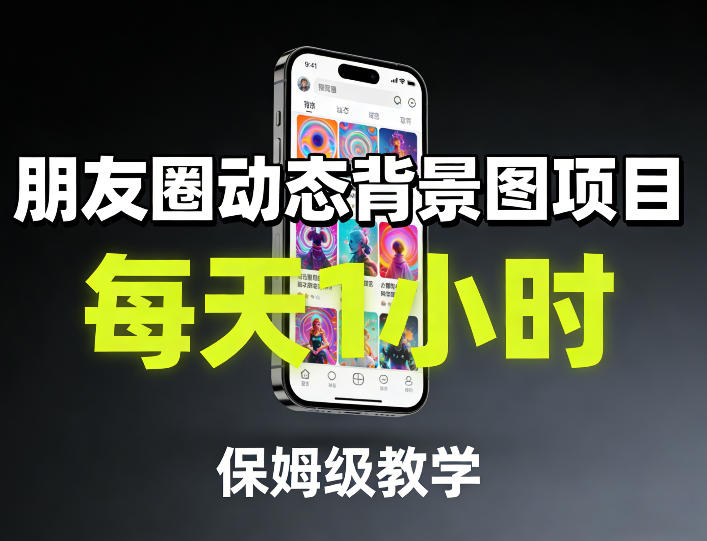 朋友圈动态背景图项目，每天1小时，保姆级教学-课程网