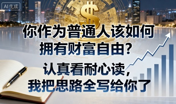 付费文章：你作为普通人该如何拥有财富自由？认真看耐心读，我把思路全写给你了-课程网