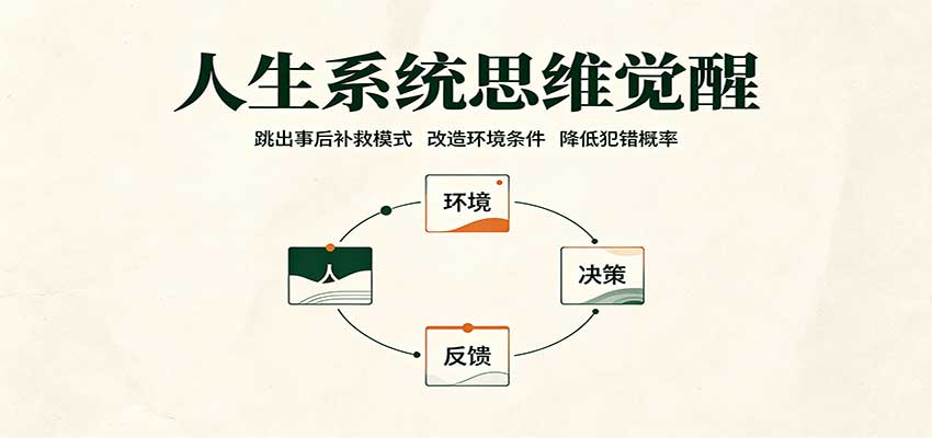 人生系统思维觉醒：跳出事后补救模式，改造环境条件，降低犯错概率-课程网