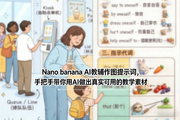 Nano banana AI教辅作图提示词，手把手带你用AI做出真实可用的教学素材-课程网