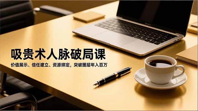 吸贵术人脉破局课，价值展示、信任建立、资源绑定，突破圈层年入百万-课程网