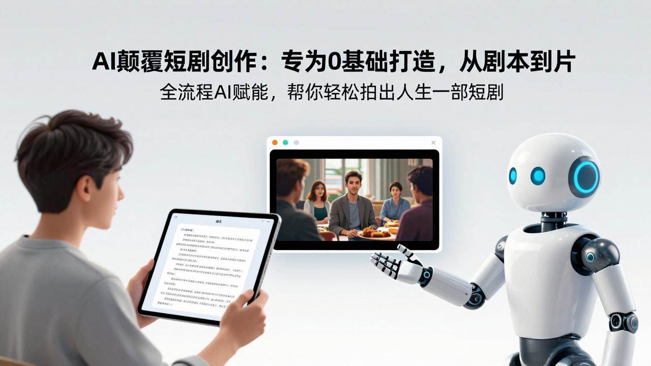 （17564期）AI颠覆短剧创作：专为0基础打造，从剧本到成片全流程AI赋能，帮你轻松拍出人生第一部短剧-课程网