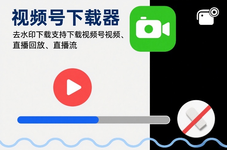 视频号下载器，去水印下载，支持下载视频号视频、直播回放、直播流-课程网