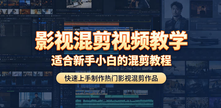 影视混剪视频教学，适合新手小白的混剪教程，快速上手制作热门影视混剪作品-课程网