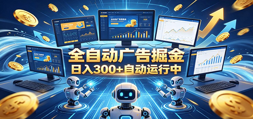 自动广告G机，日入300+，正规平台，广告浏览获益，时间自由，适合各类人群日常增收-课程网