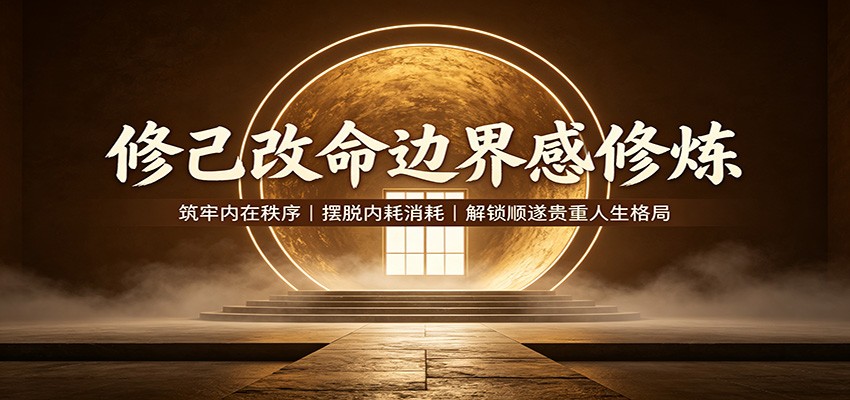 修己改命边界感修炼：筑牢内在秩序，摆脱内耗消耗，解锁顺遂贵重人生格局-课程网