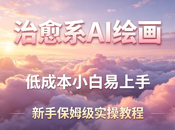 治愈系AI绘画提示词项目，低成本小白易上手，每天10分钟，新手保姆级实操教程-课程网