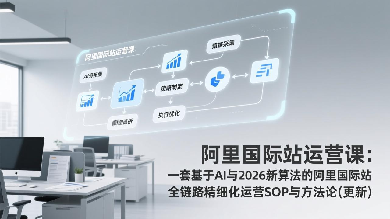 阿里国际站运营课：一套基于AI与2026新算法的阿里国际站全链路精细化运营SOP与方法论(更新-课程网