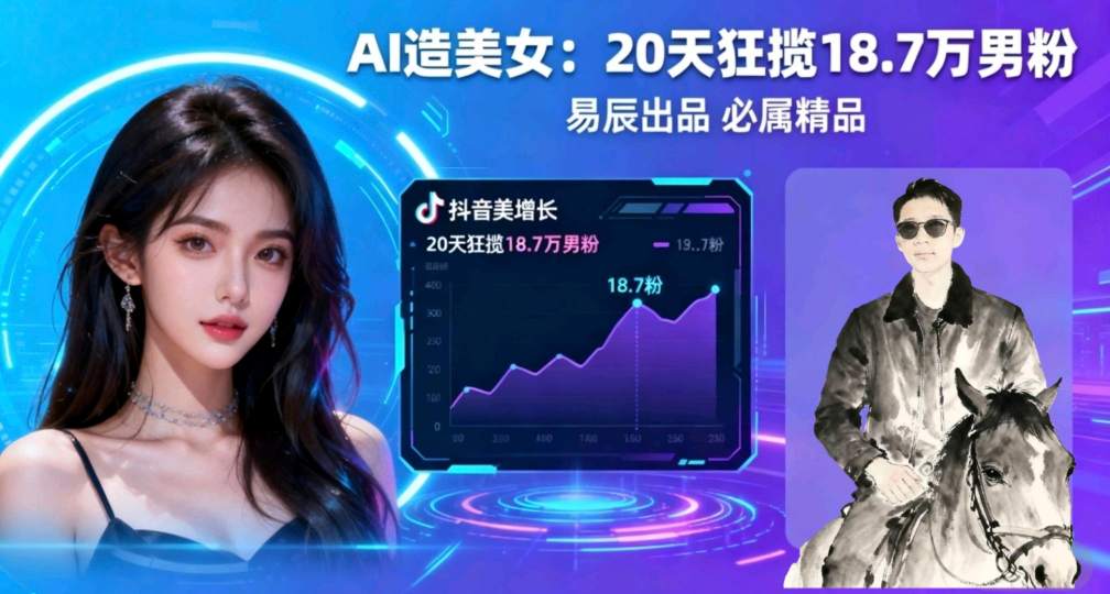 副业拆解：手把手教学用AI制作“氛围感”美女动图，在抖音引流男粉就这么简单-课程网