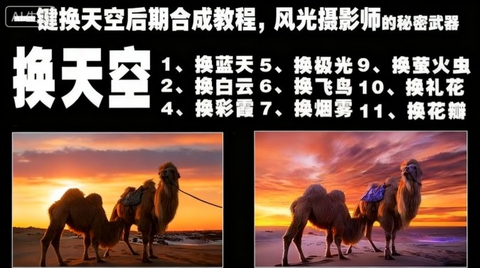 一键换天空后期合成教程，风光摄影师的秘密武器-课程网