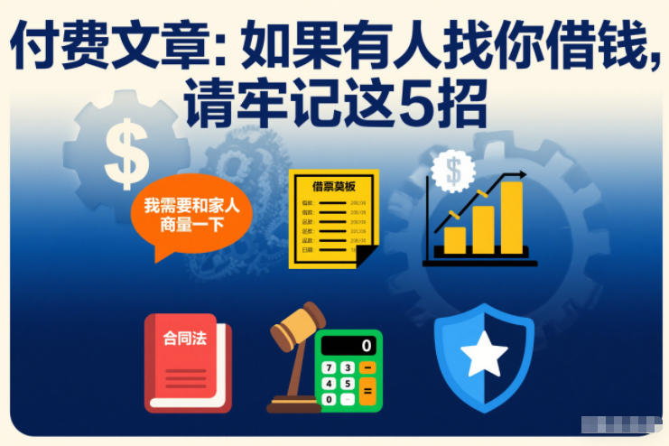 付费文章：如果有人找你借钱，请牢记这5招-课程网