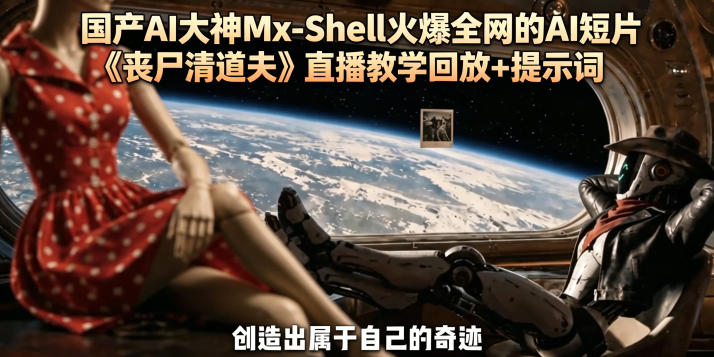 国产AI大神Mx-Shell火爆全网的AI短片《丧尸清道夫》直播教学回放+提示词-课程网