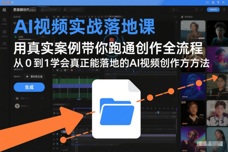 AI视频实战落地课，用真实案例带你跑通创作全流程，从0到1学会真正能落地的AI视频创作方法-课程网