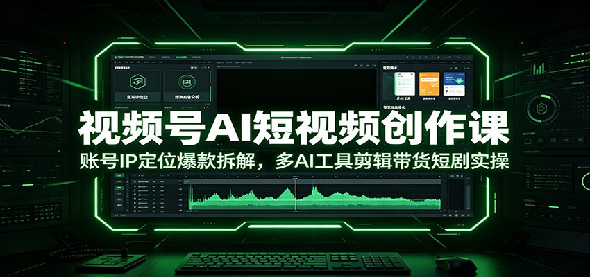 视频号AI短视频创作课：账号IP定位爆款拆解，多AI工具剪辑带货短剧实操-课程网