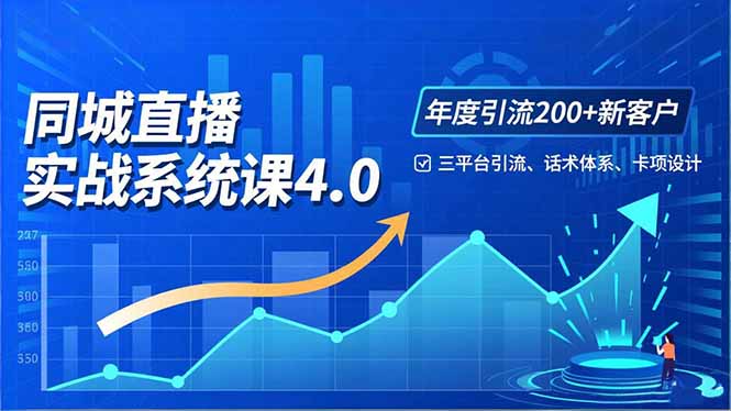 实体店直播实战班4.0，三平台引流、话术体系、卡项设计，年度引流200客月增10万-课程网