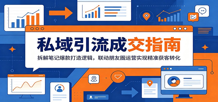 私域引流成交指南：拆解笔记爆款打造逻辑，联动朋友圈运营实现精准获客转化-课程网
