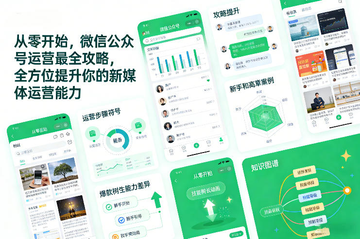 从零开始，微信公众号运营最全攻略，全方位提升你的新媒体运营能力-课程网
