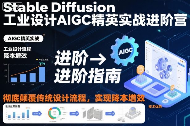 Stable Diffusion工业设计AIGC精英实战进阶营，彻底颠覆传统设计流程，实现降本增效-课程网