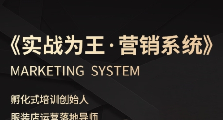 服装老板必修课《实战为王-营销系统》实现业绩被动式增长-课程网