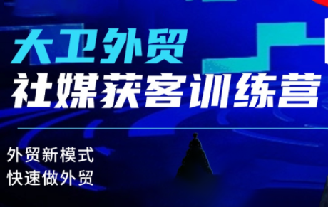 大卫老师·外贸社媒获客独家训练营(更新10月)-课程网