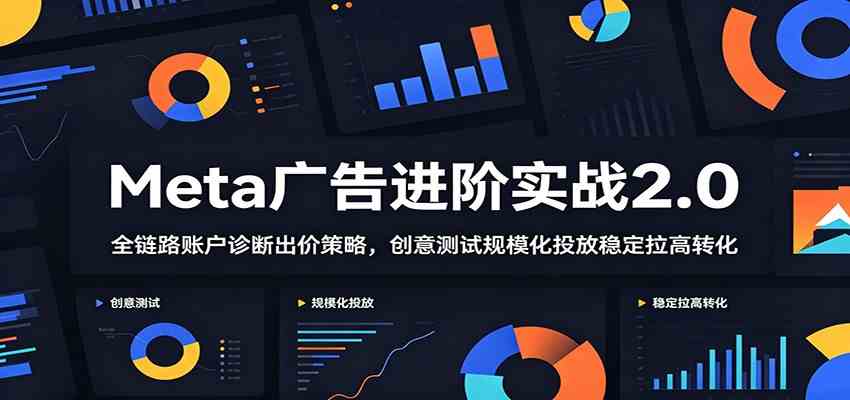 Meta广告进阶实战2.0：全链路账户诊断出价策略，创意测试规模化投放稳定拉高转化-课程网