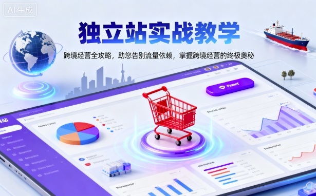 独立站实战教学，跨境经营全攻略，助您告别流量依赖，掌握跨境经营的终极奥-课程网