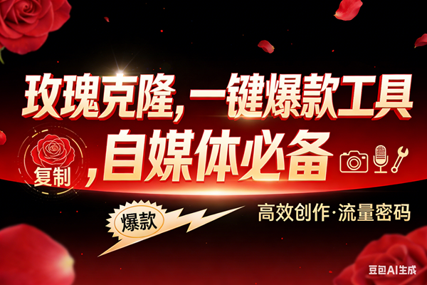 （17837期）玫瑰克隆，ai鲁大魔工具，自媒体必备神器，一键爆款，详细教程。-课程网