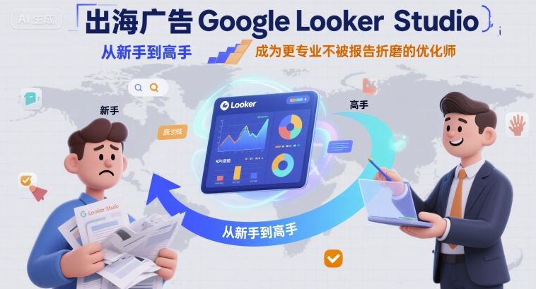 出海广告Google Looker Studio从新手到高手，成为更专业不被报告折磨的优化师-课程网
