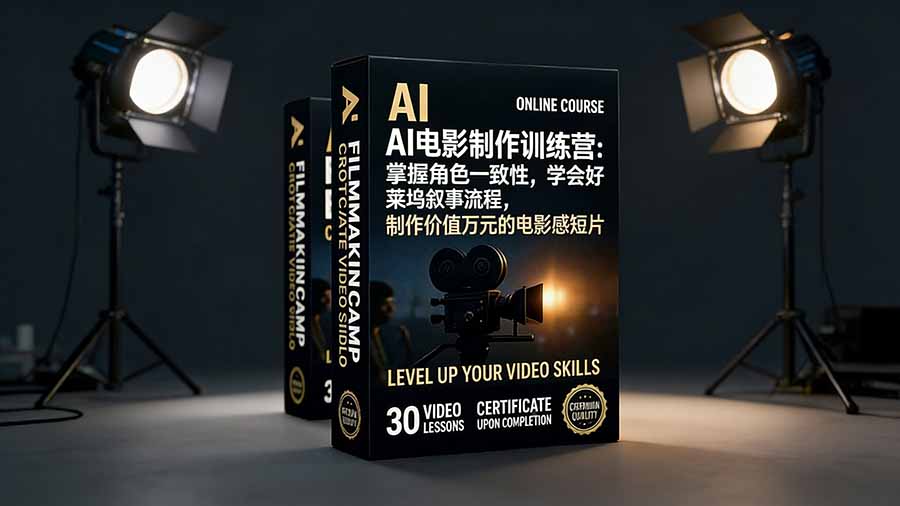 AI电影制作训练营：掌握角色一致性，学会好莱坞叙事流程，制作价值万元的电影感短片-课程网