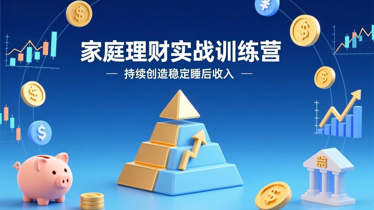 家庭理财实战训练营：从0到1建体系，三阶进阶层层递进，助你持续创造稳定睡后收入-课程网