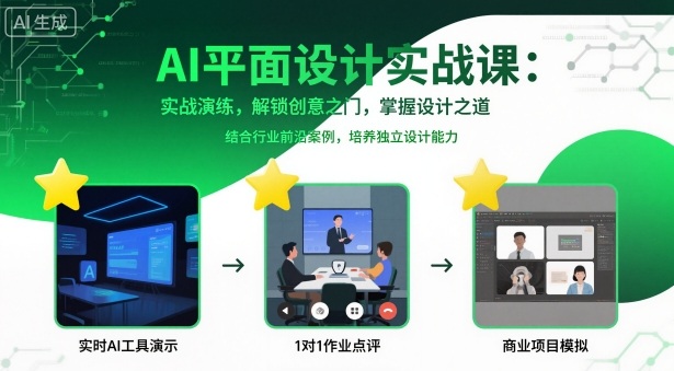 AI平面设计实战课，实战演练，解锁创意之门，掌握设计之道-课程网