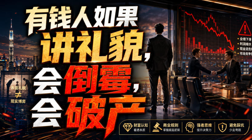 付费文章：有钱人如果讲礼貌，会倒霉，会破产-课程网