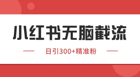 小红书截流同行客源，独家野路子获客玩法 日引200+暴力获客【揭秘】-课程网